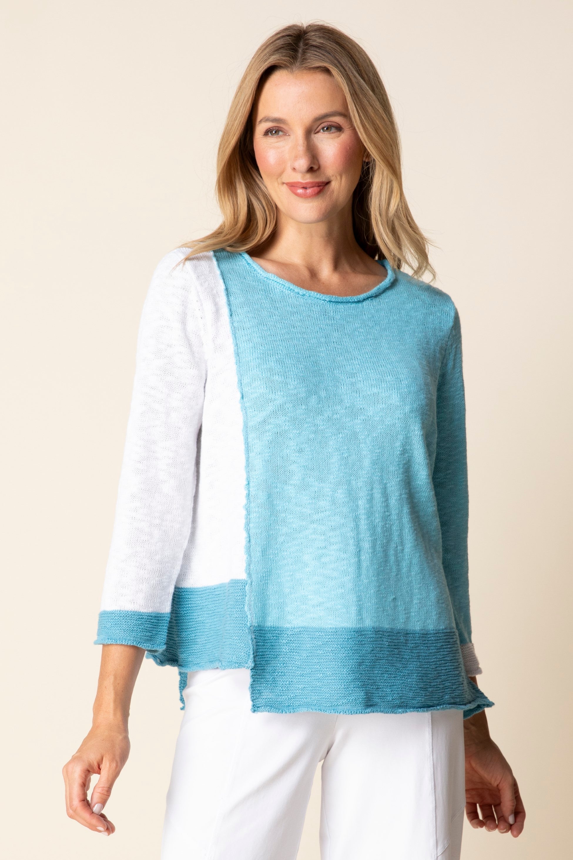 Habitat's Yin Yang Step it Up Sweater in Topaz