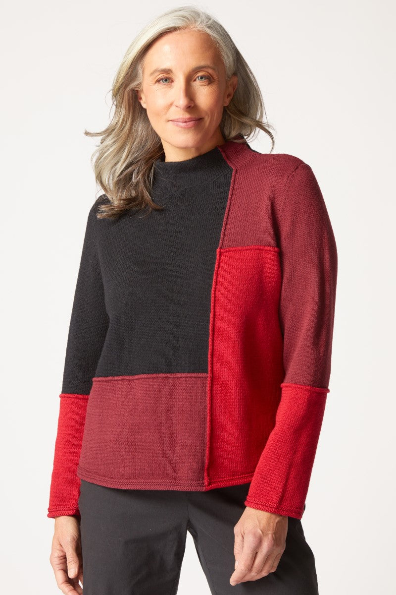 Habitat's Yin Yang Sweater in Ruby