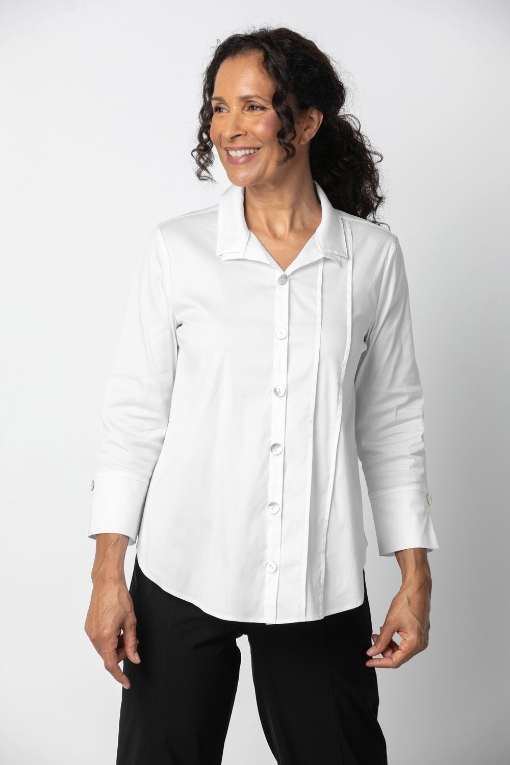 Habitat Double Collared Button Up Shirt in White