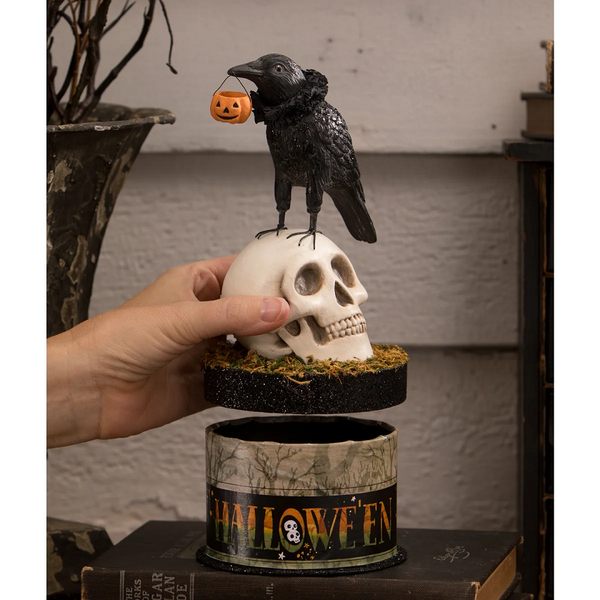 Black Crow & Skull on Box