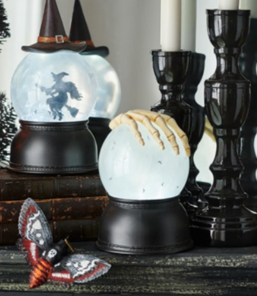 Creepy Bones Lighted Swirling Bat Globe