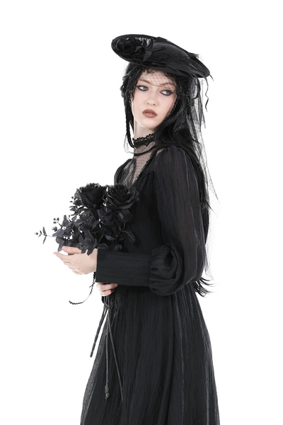 Gothic Veiled Hat