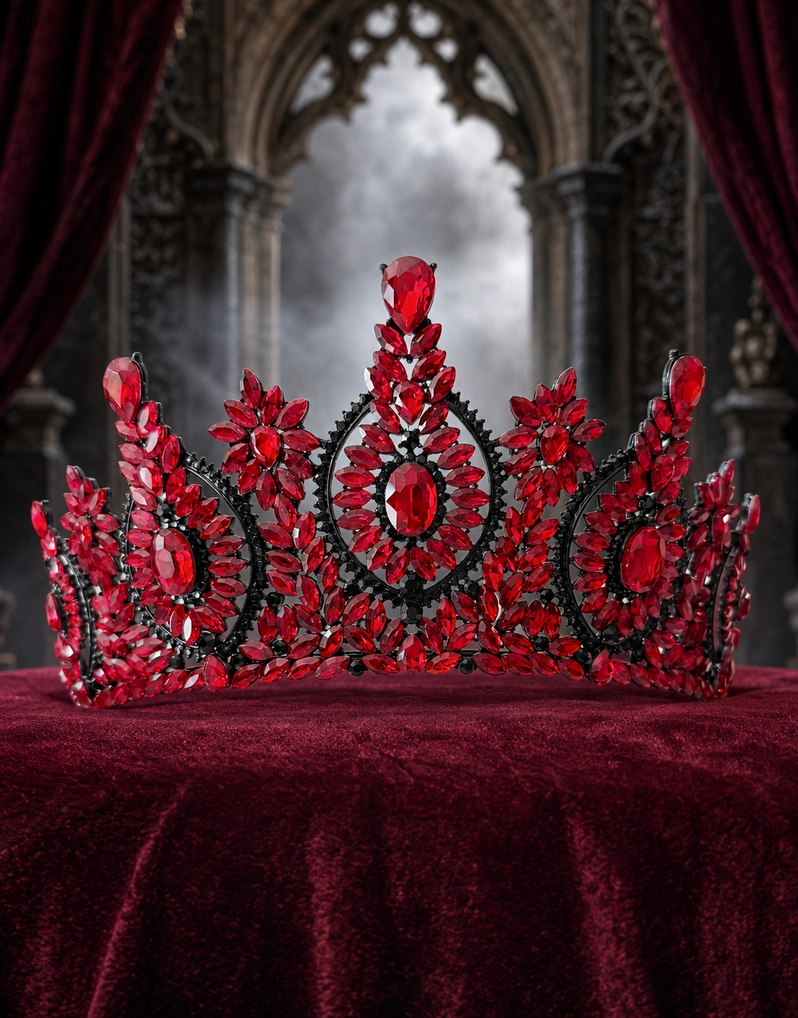 Gothic Red Crystal Crown