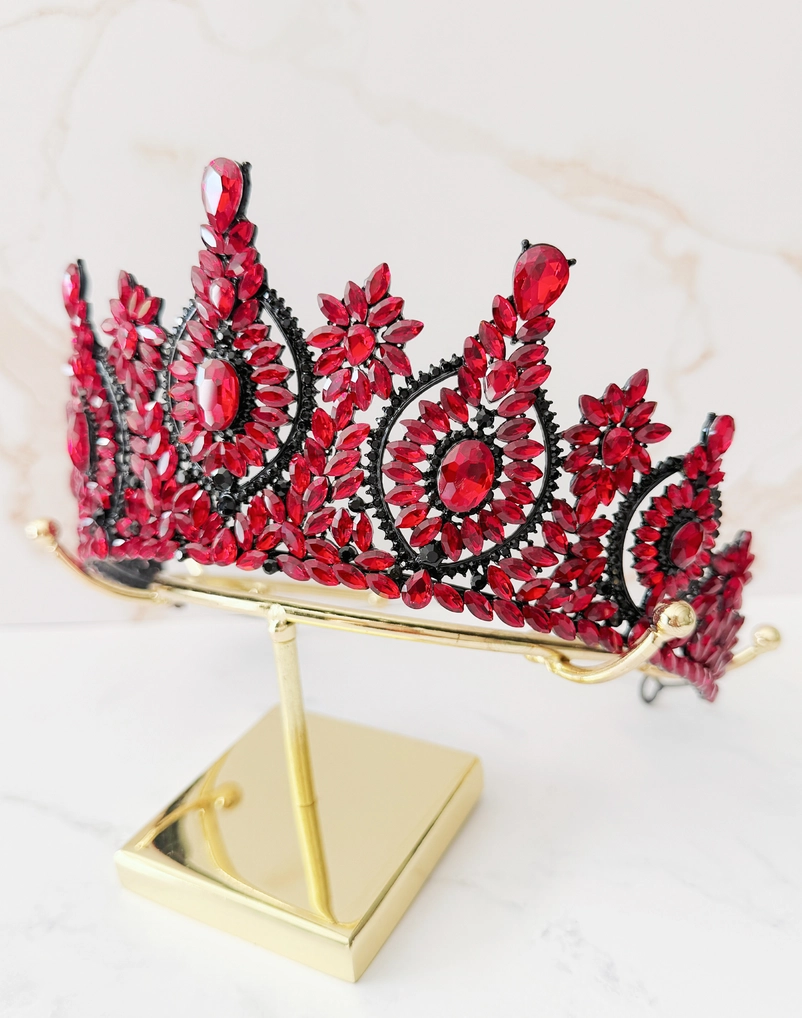 Gothic Red Crystal Crown