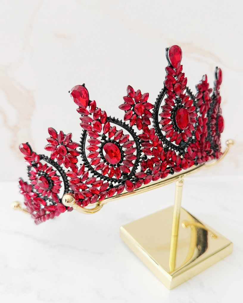 Gothic Red Crystal Crown