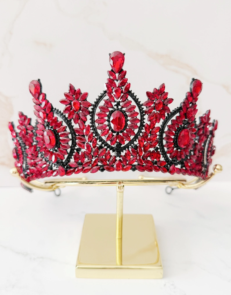 Gothic Red Crystal Crown