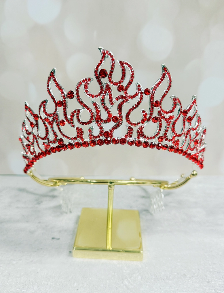 Flame of Fire Red Crystal Crown