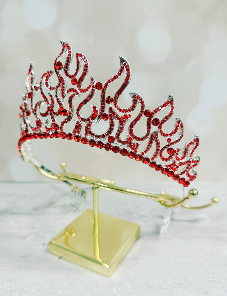 Flame of Fire Red Crystal Crown