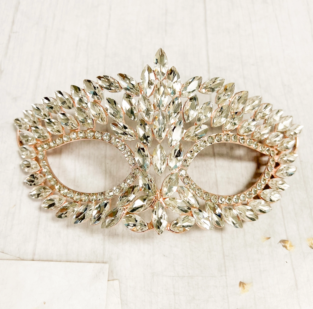 Gold Crystal Masquerade Mask
