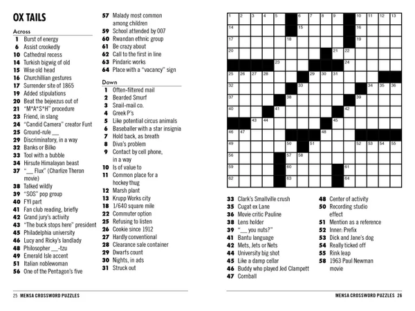 Mensa 10-Minute Crossword Puzzles