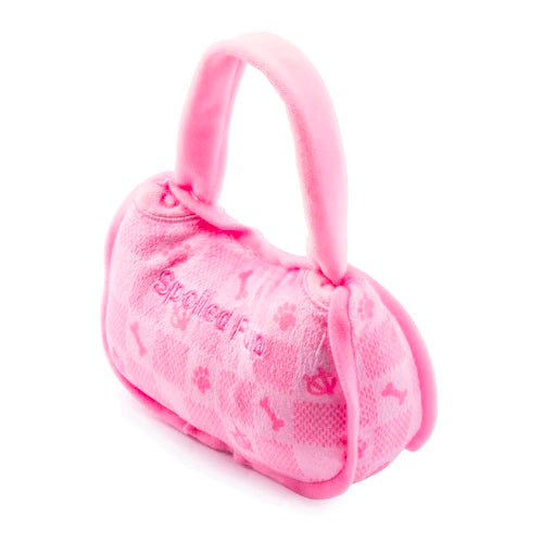 Pink Chewy Vuiton Handbag Dog Toy / S