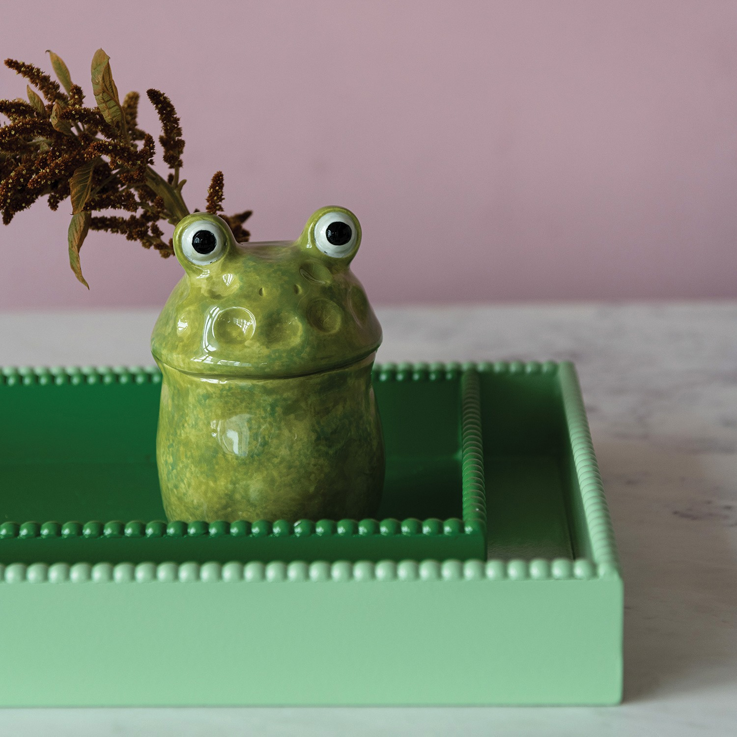 Hand Painted Ceramic Frog