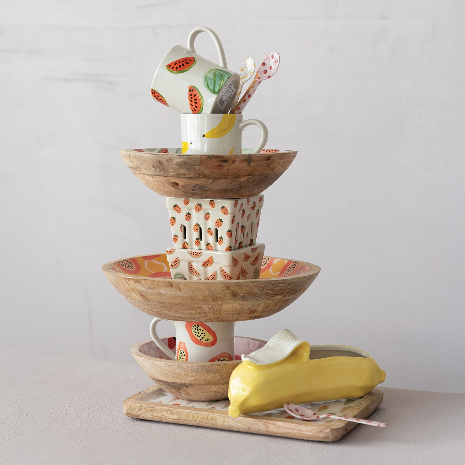 Banana Shaped Ceramic Planter