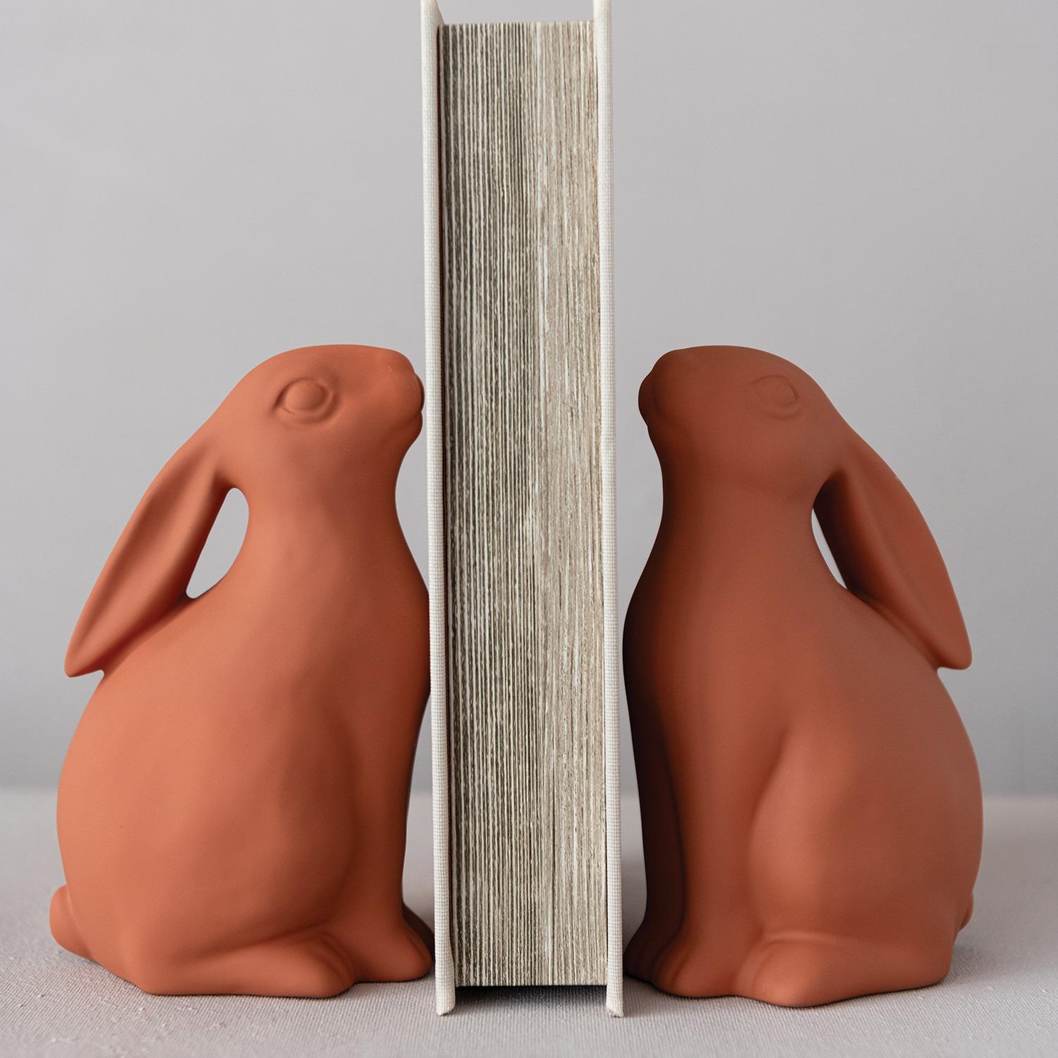 Stoneware Rabbit Bookend