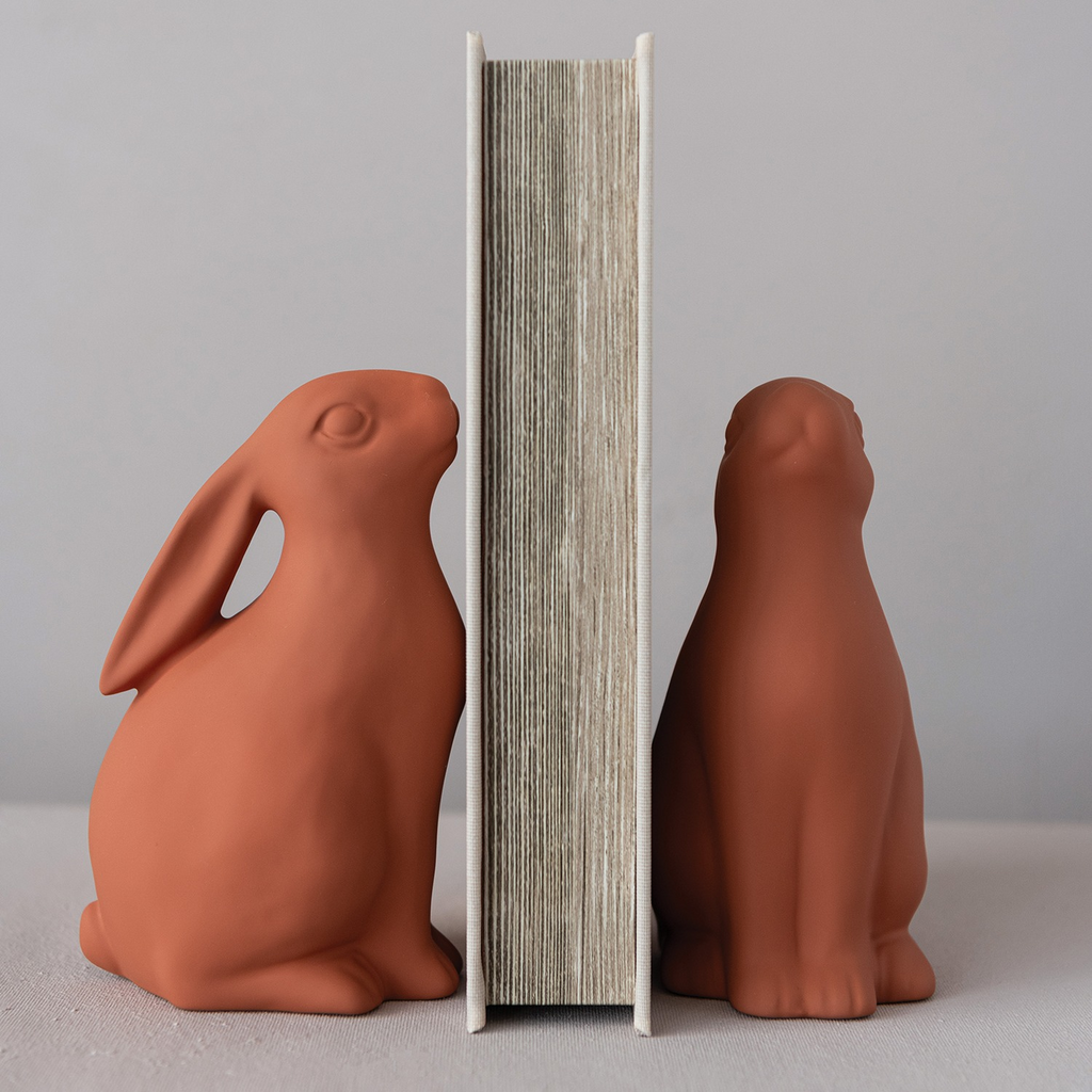 Stoneware Rabbit Bookend