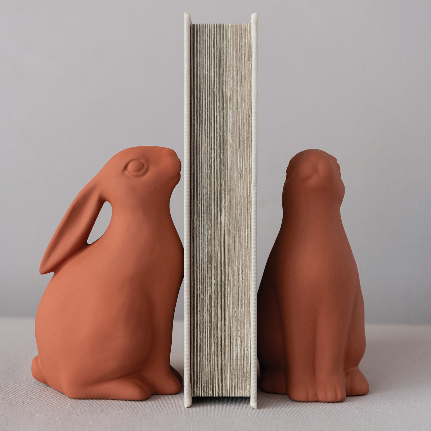 Stoneware Rabbit Bookend