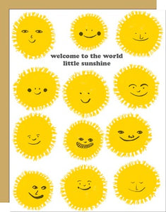 Welcome Sunshine New Baby Card