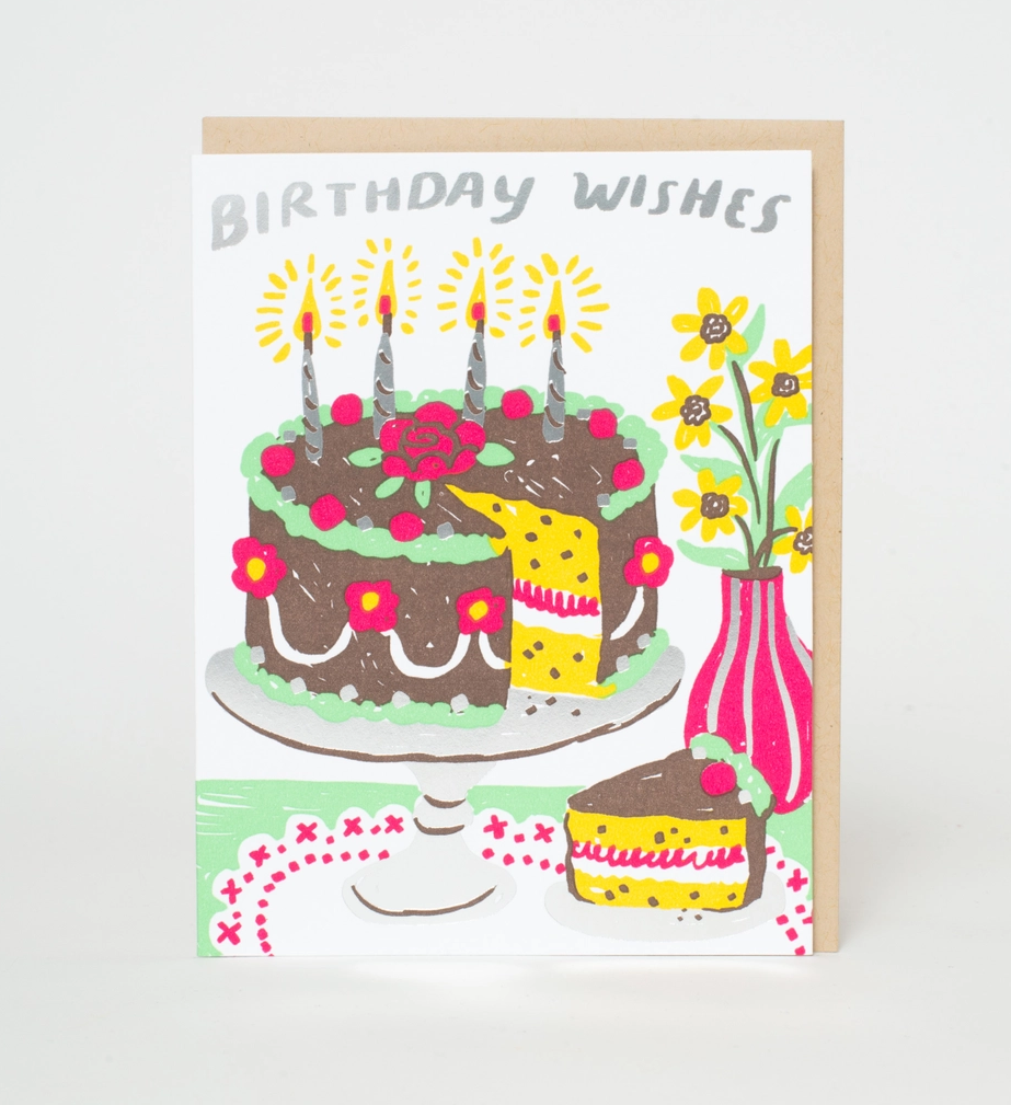 Birthday Cake Wishes Greeting Card