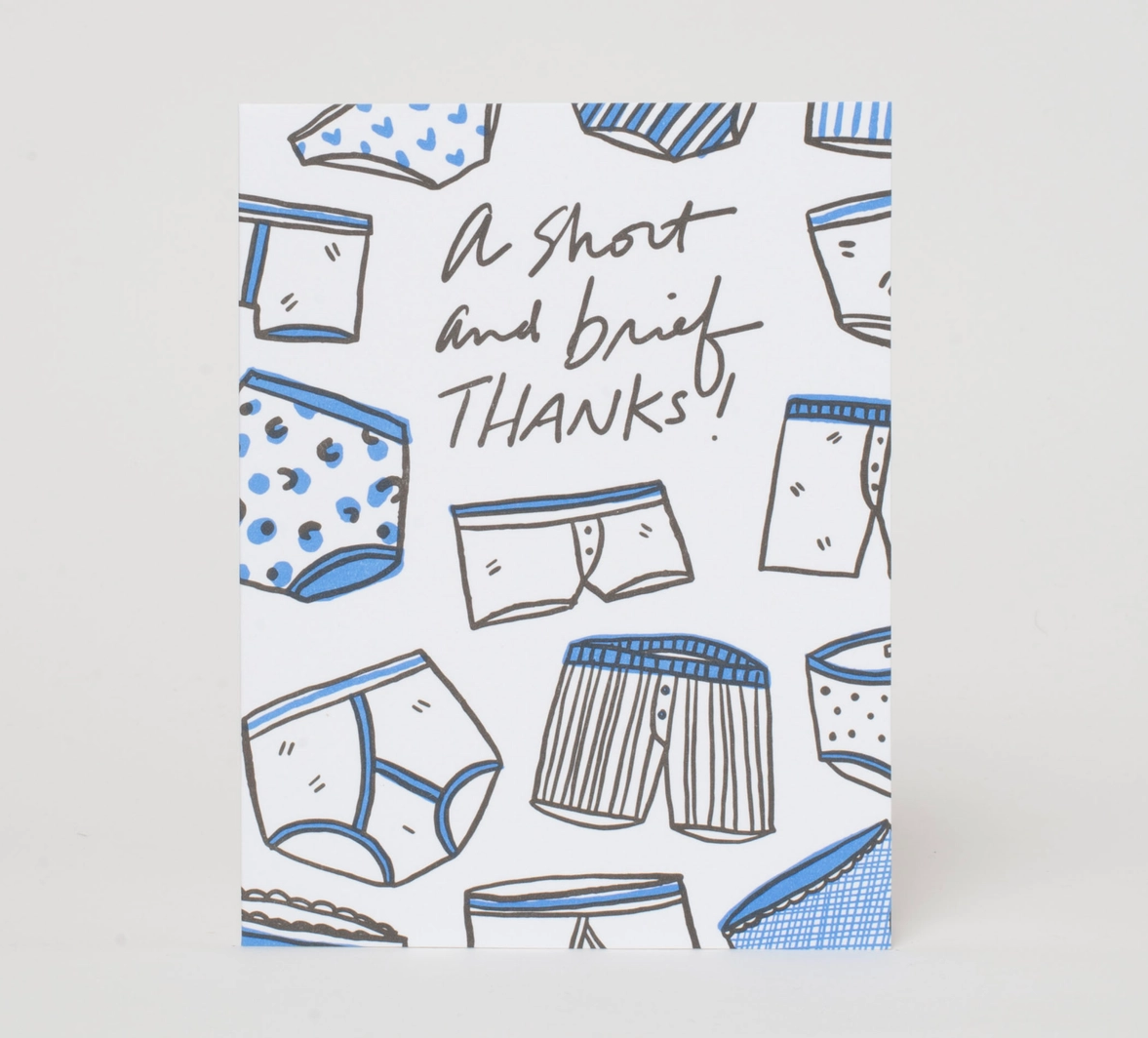 Brief Thanks Punny Greeting Card