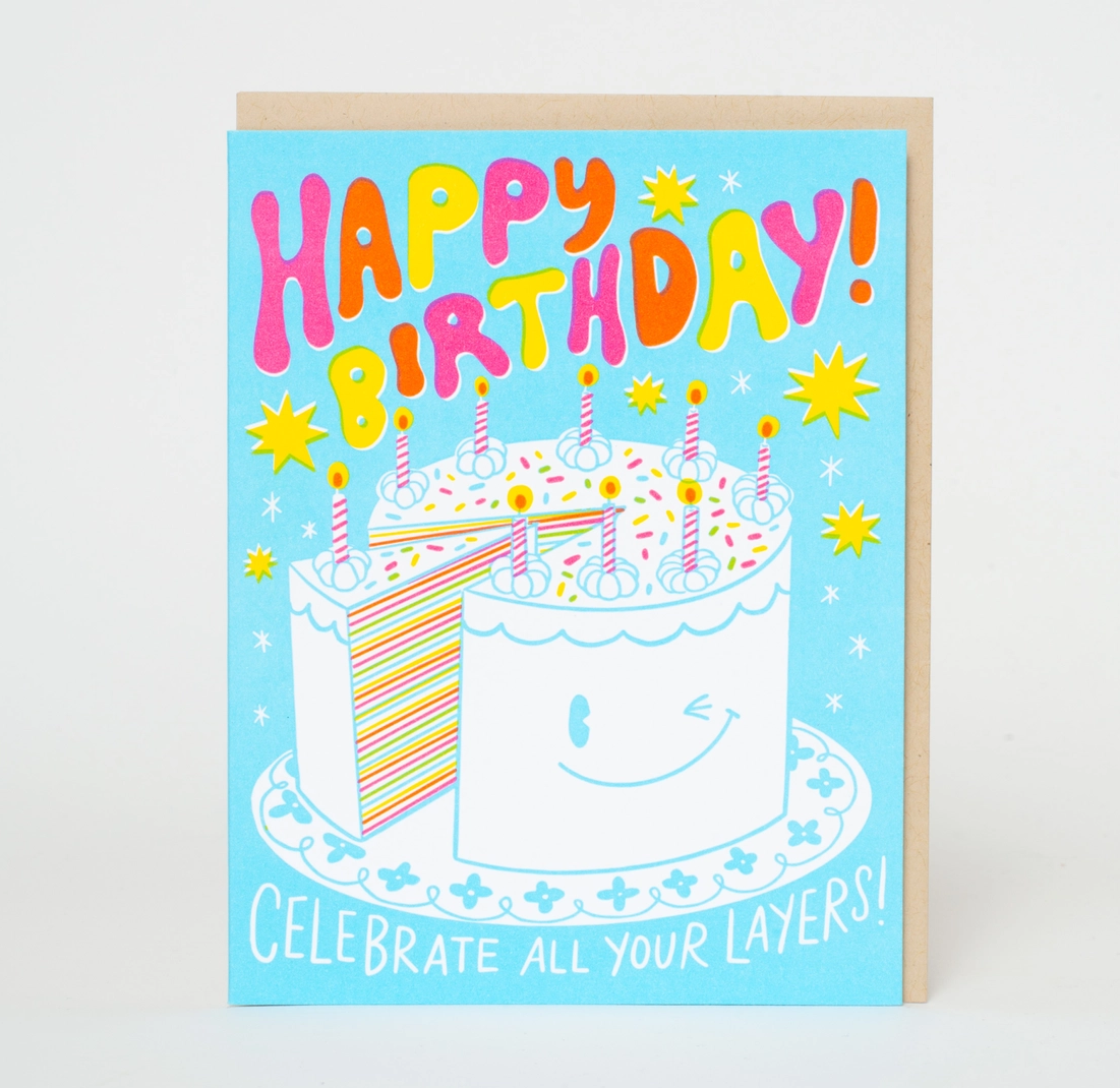 Cake Layers Birthday Card