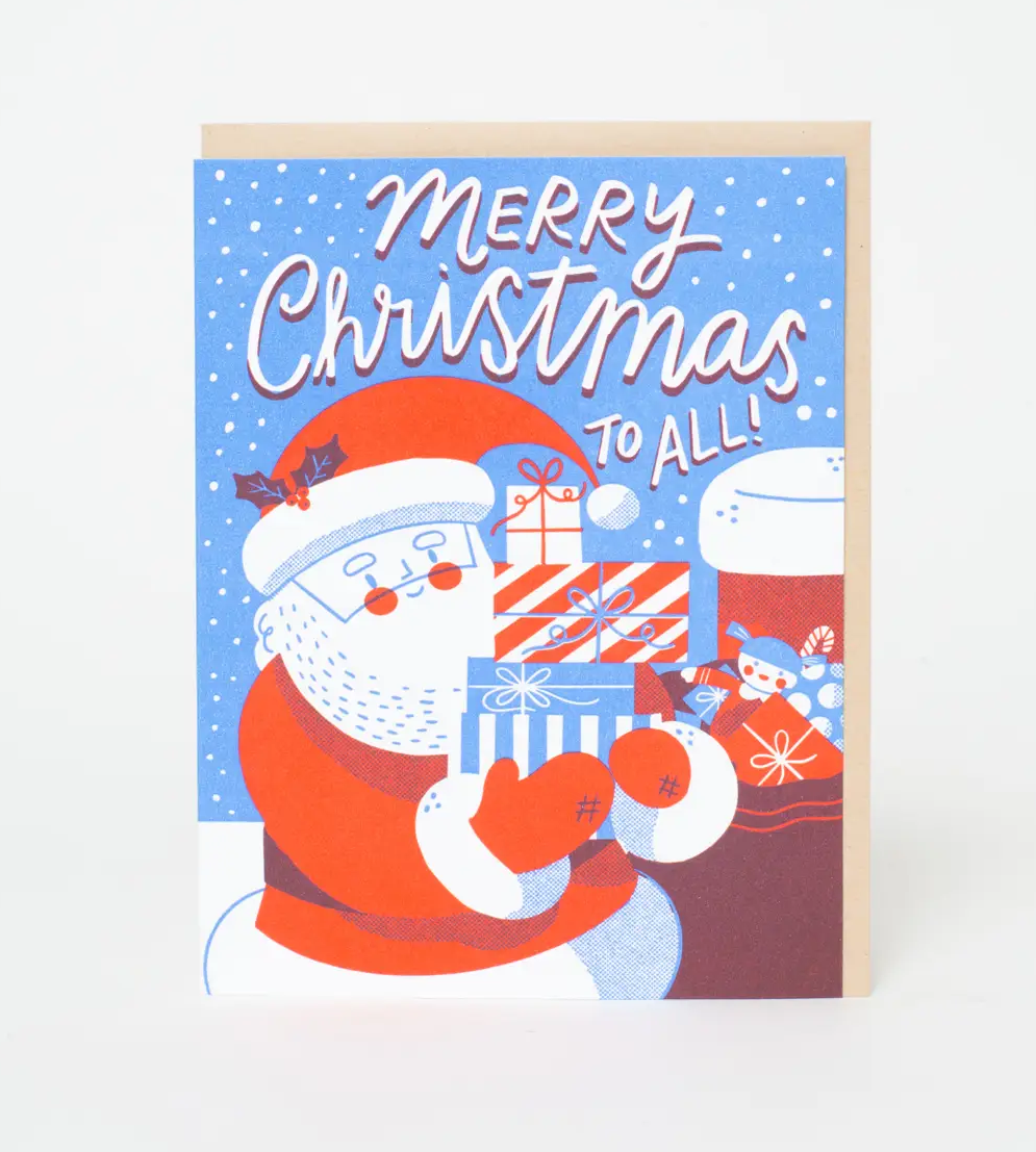 Santa Merry Christmas Greeting Card