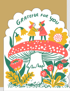 Grateful Gnomes Greeting Card