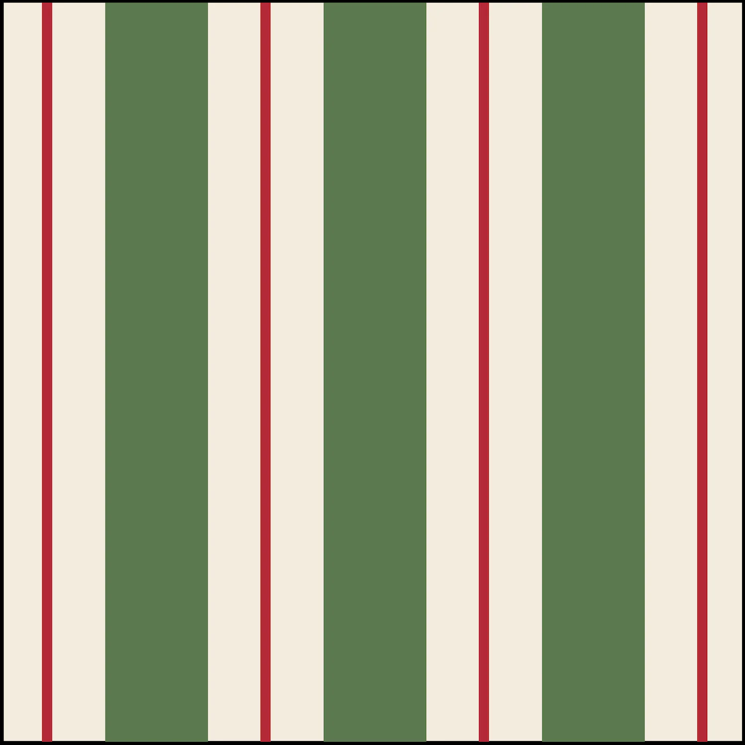 Green & Red Awning Stripe Cocktail Napkins