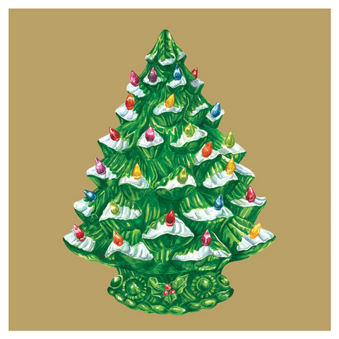 Hester & Cook Vintage Christmas Tree Cocktail Napkins