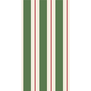 Hester & Cook Green & Red Awning Stripe Guest Napkins