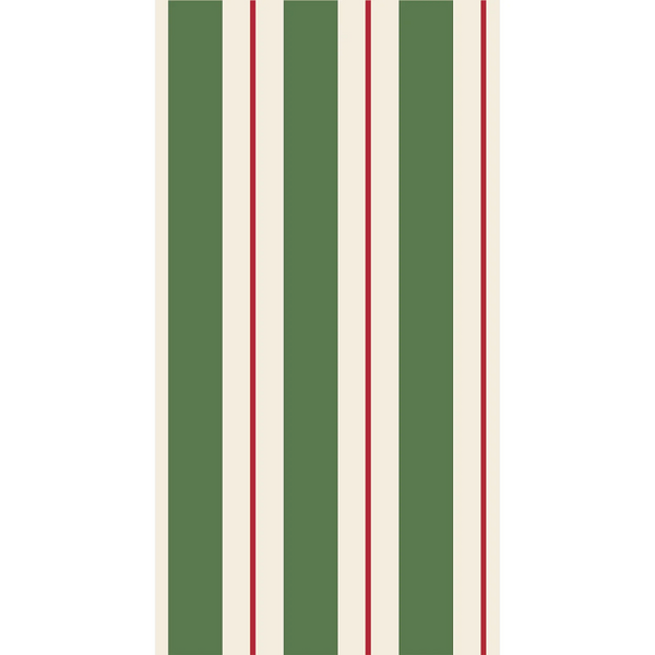 Hester & Cook Green & Red Awning Stripe Guest Napkins