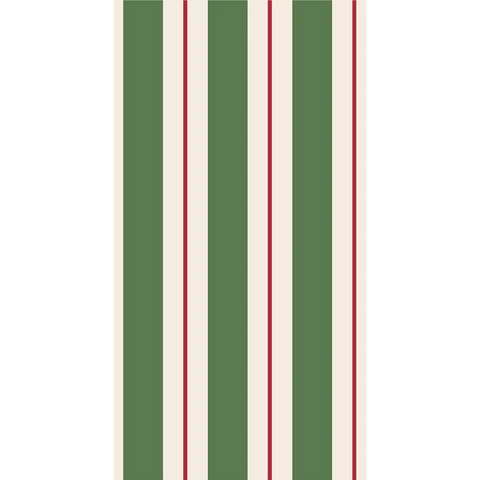 Hester & Cook Green & Red Awning Stripe Guest Napkins