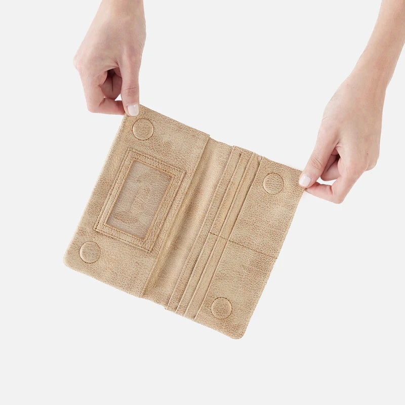 Lumen Continental Wallet in Gold Leaf