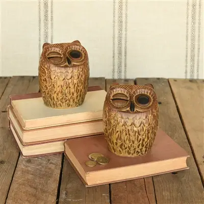 Ceramic Owl Bank