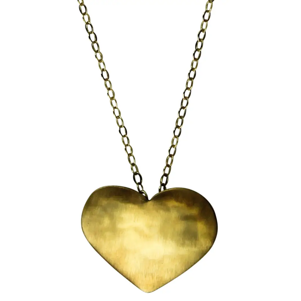 Gia Brass Heart Necklace