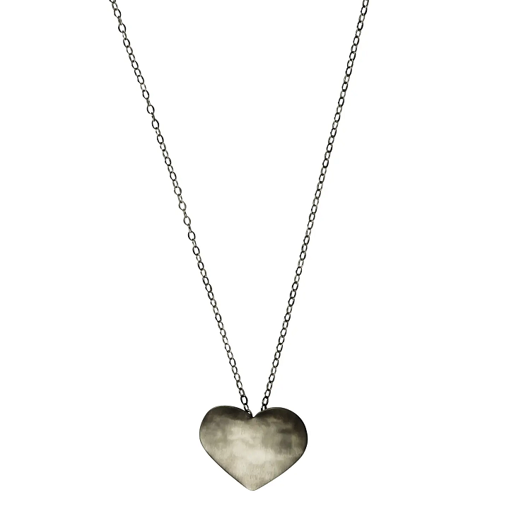 Gia Silver Heart Necklace