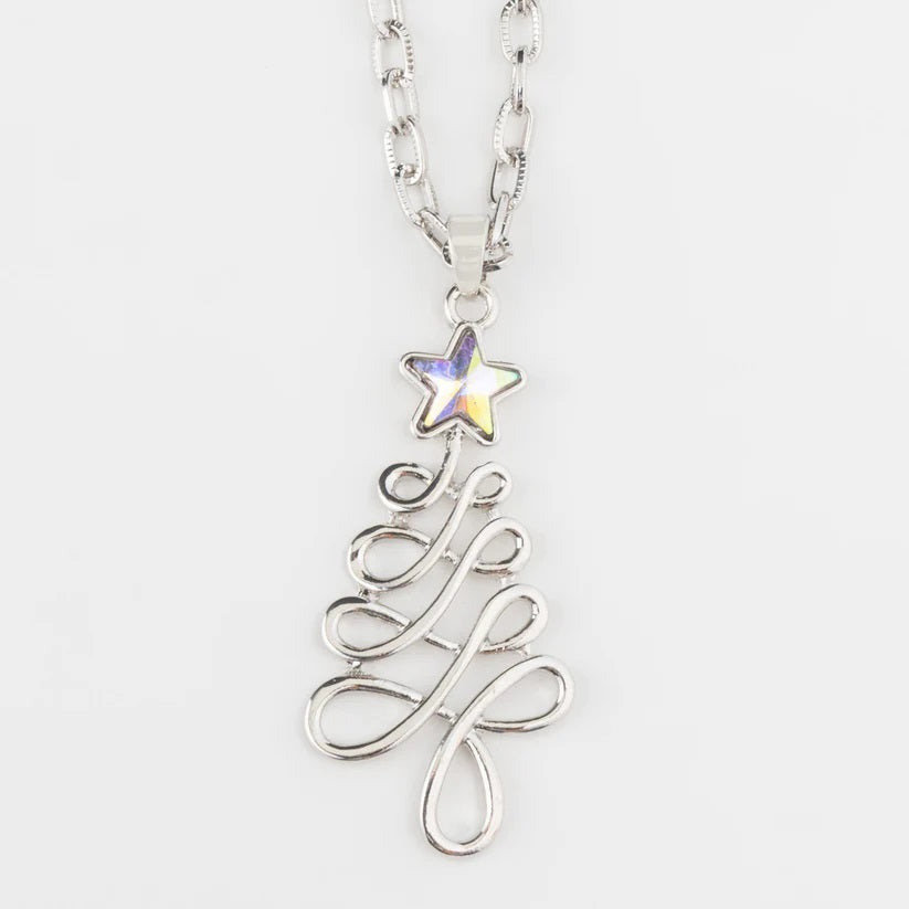 Angelica Christmas Tree Pendant Necklace