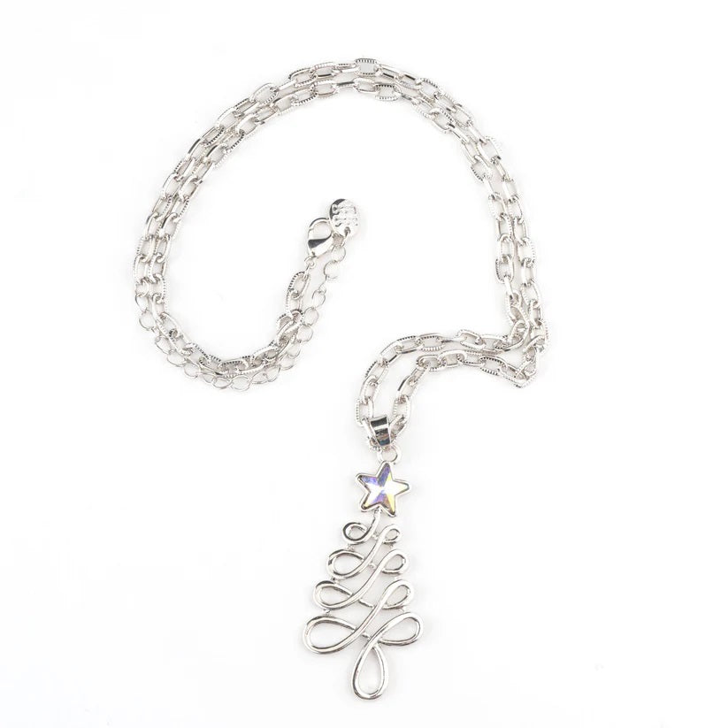 Angelica Christmas Tree Pendant Necklace