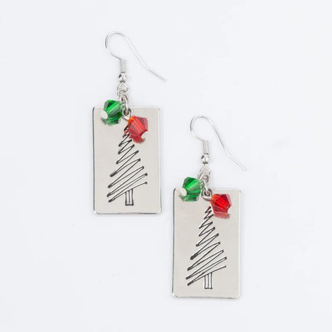 Holiday Christmas Tree Earrings