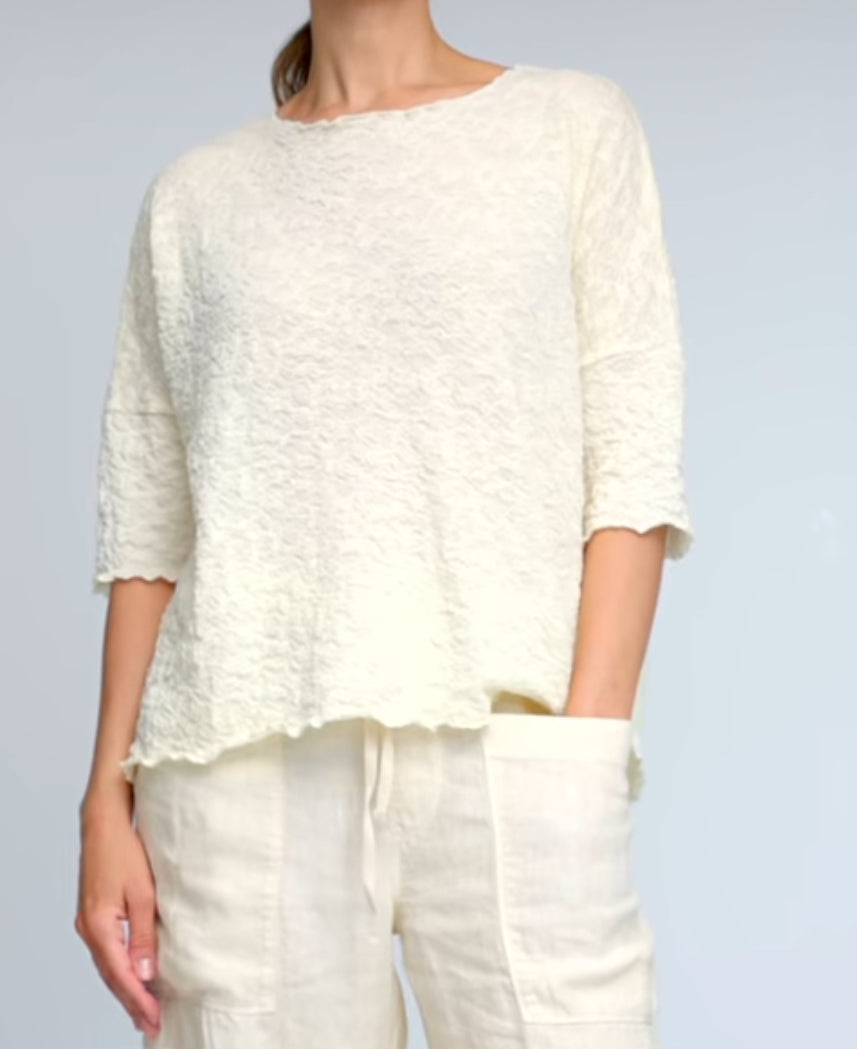 By Basics' Bubble Wool Boatneck Top