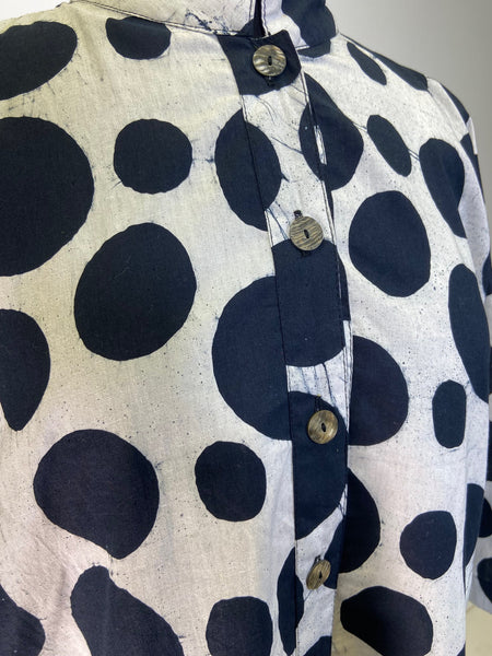 Adverb Clothing Therefore Dot Tunic in Black and White