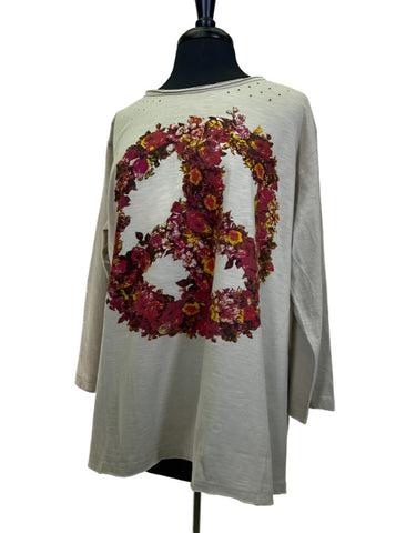 Paperlace Peace SIgn Flower Tee