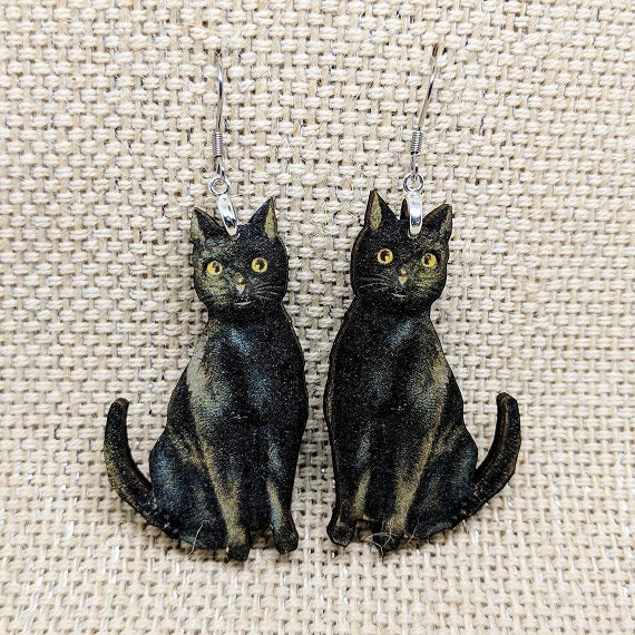 Black Cat Earrings