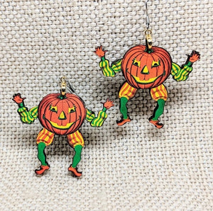 iamsonotcool's Vintage Halloween Pumpkin Earrings