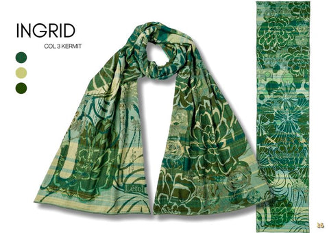 Ingrid 3 Kermit Organic Woven Scarf