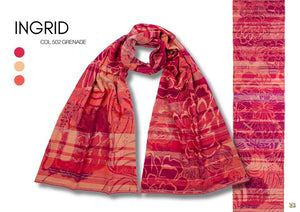 Ingrid 502 Grenade Organic Woven Scarf