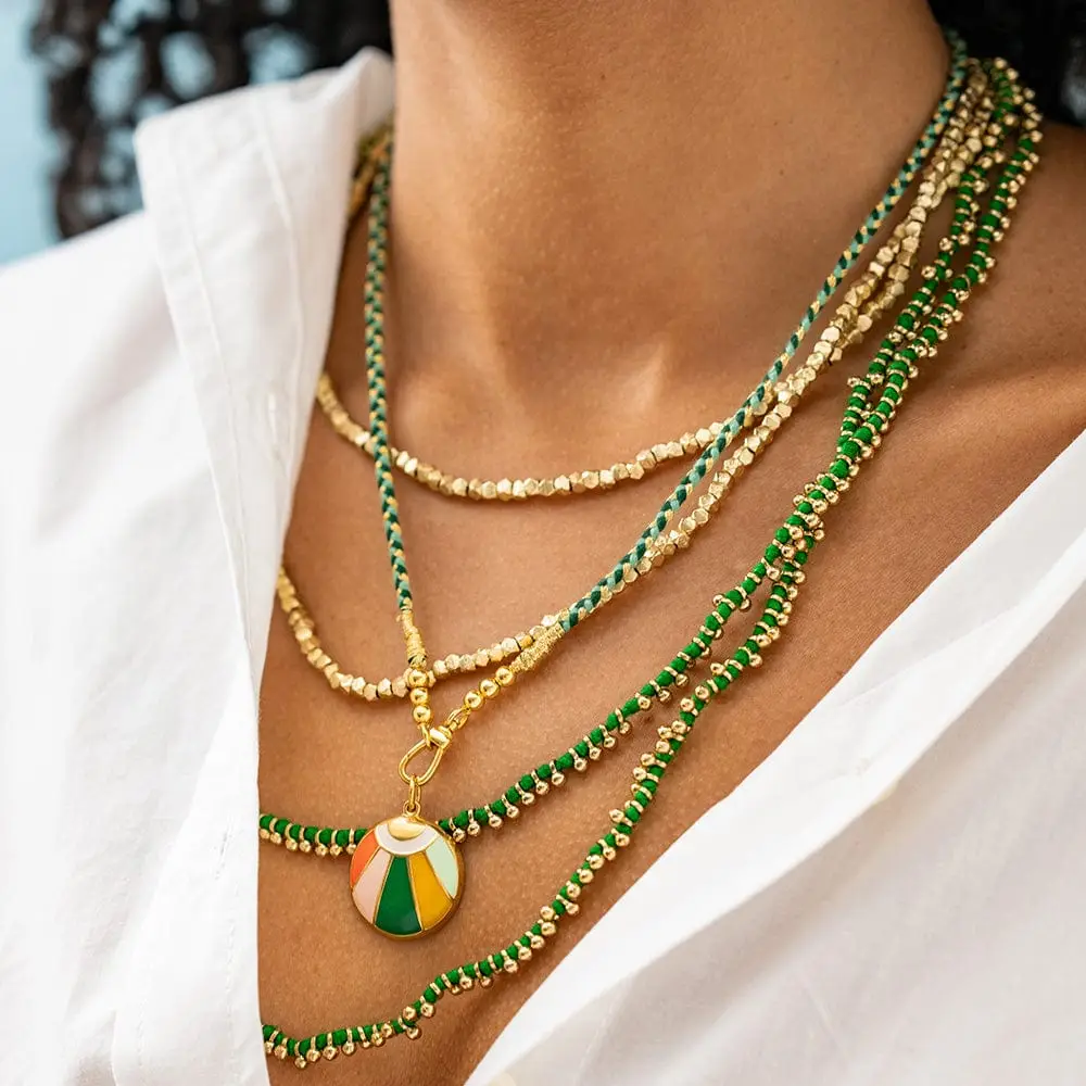 Ink + Alloy  Erica Long Necklace in gold