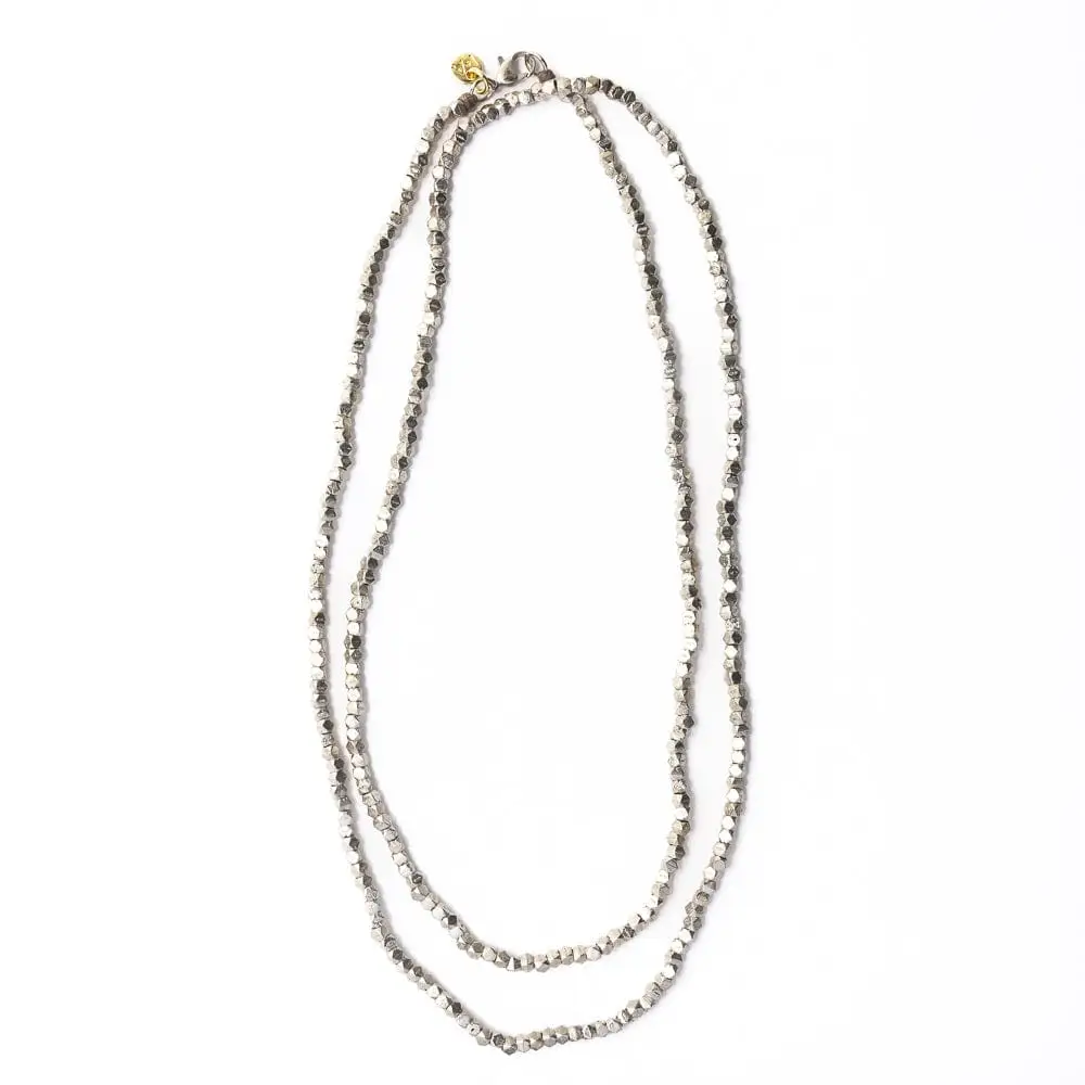 Ink + Alloy  Erica Long Necklace in silver 