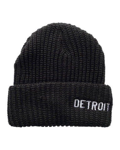 Detroit Lumberjack Knit Beanie / Black