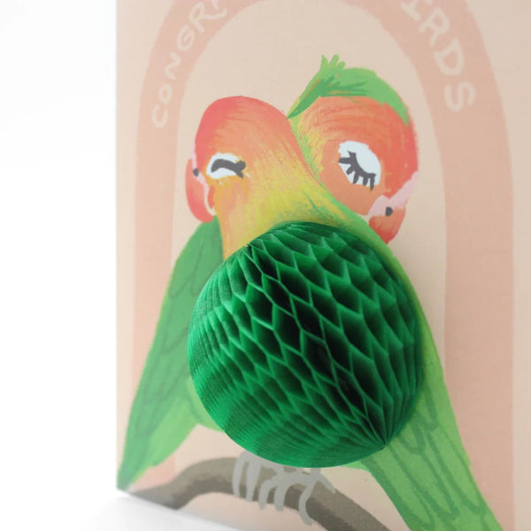 Lovebirds Pop-up Greeting Card