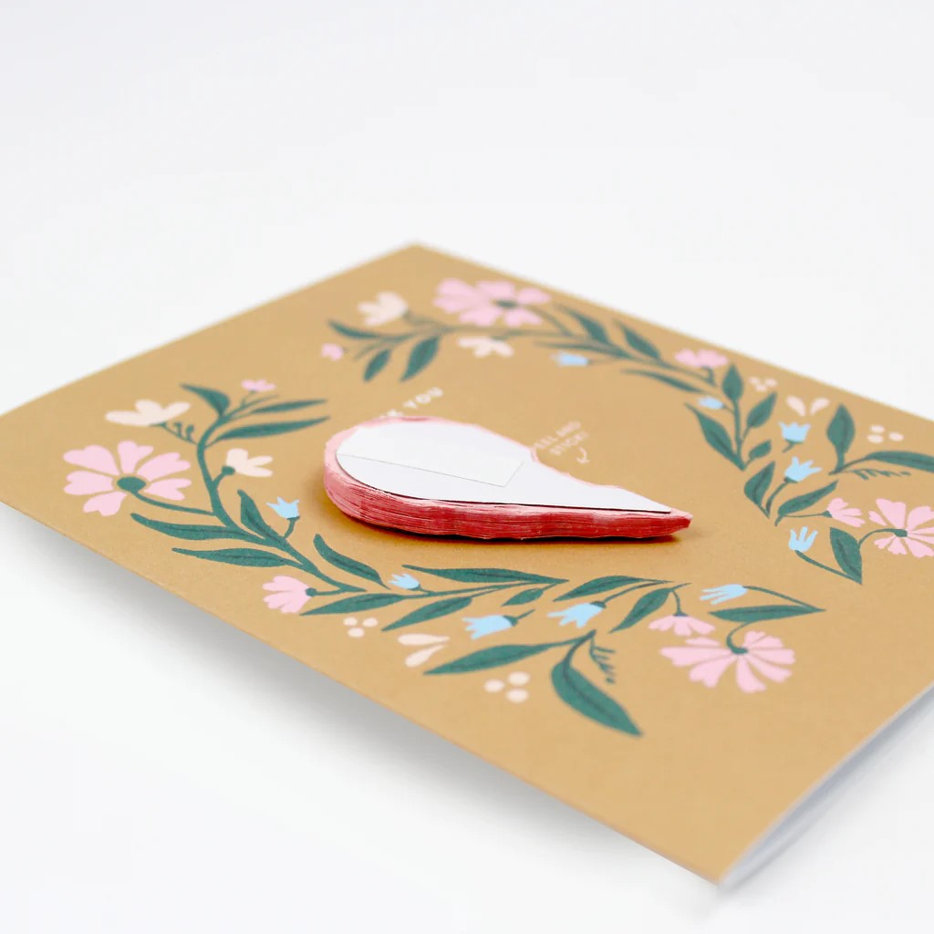 Folk Heart Thank You Pop-up Card